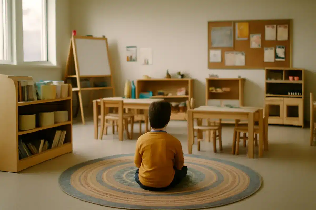 Comment organiser les matériaux et les zones d'apprentissage? — Définir des zones claires permet aux enfants de comprendre rapidement le fonctionnement de la classe. Chaque espace doit posséder des ressources limitées et significatives afin d'éviter la surstimulation. La répétition de routines