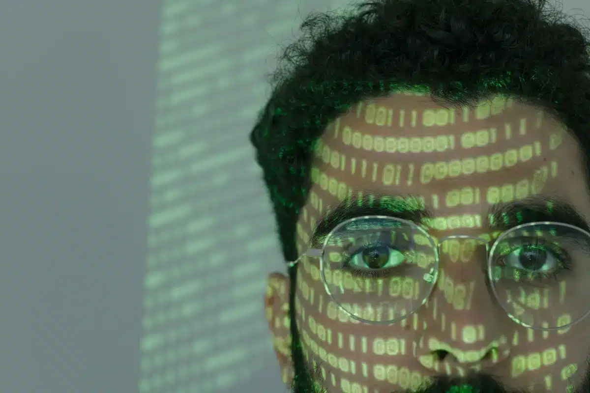 Représentation conceptuelle de l'intelligence artificielle et de la protection des données personnelles